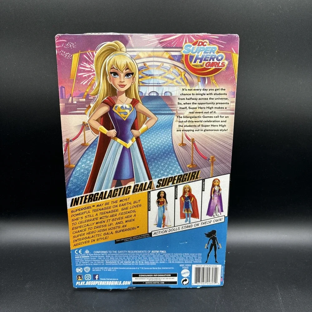 2016 DC SUPER HERO GIRLS SUPERGIRL DOLL  INTERGALACTIC GALA Mattel NEW